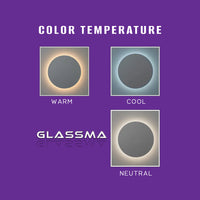 Rectangular LED Bathroom Mirror – Front & Backlit Wall-Mounted Vanity Mirror with Dimmable Touch Sensor