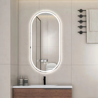 Capsule LED Mirror for Bathroom Wall with Front & Backlit led Mirror