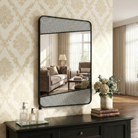Aluminum Fusion Backlit LED Mirror | Premium Black Designer Wall Mirror with Ambient LED Glow