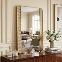 Rectangular Aluminum Fusion LED Mesh Mirror Backlit Smart Touch Vanity & Wall Mirror Glassma