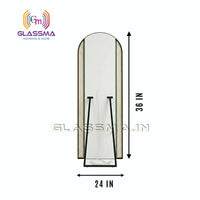 Luxury Full-Length LED Standing Mirror - Gold Aluminum Fusion Profile Light Design - Glassma