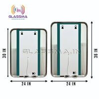 Rectangular Aluminum Fusion Texture Mirror with Backlit Smart Touch Vanity & Wall Mirror - Glassma