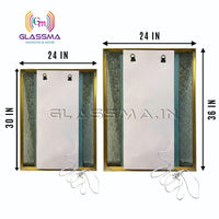 Premium Rectangular LED Mirror - Aluminum Fusion Frame Backlit Mirror - Glassma