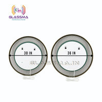 Modern Gold Aluminum LED Mirror - Round Fusion Profile Light Wall Mirror - Glassma